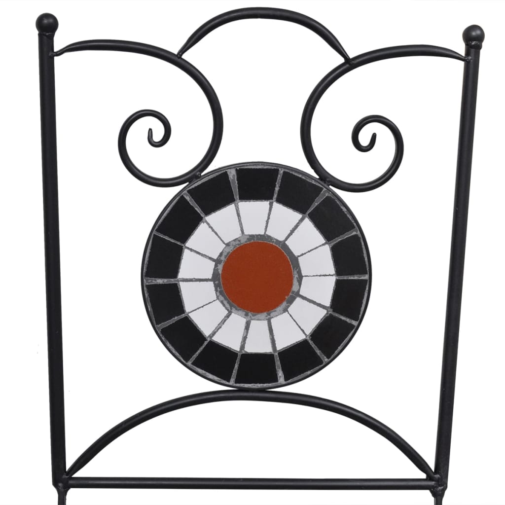 vidaXL Patio Furniture | Terracotta, White | Powder-coated iron, ceramic