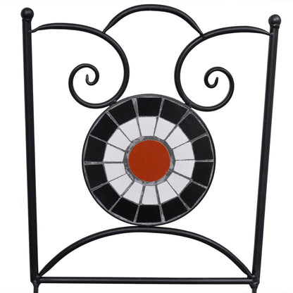 vidaXL Patio Furniture | Terracotta, White | Powder-coated iron, ceramic