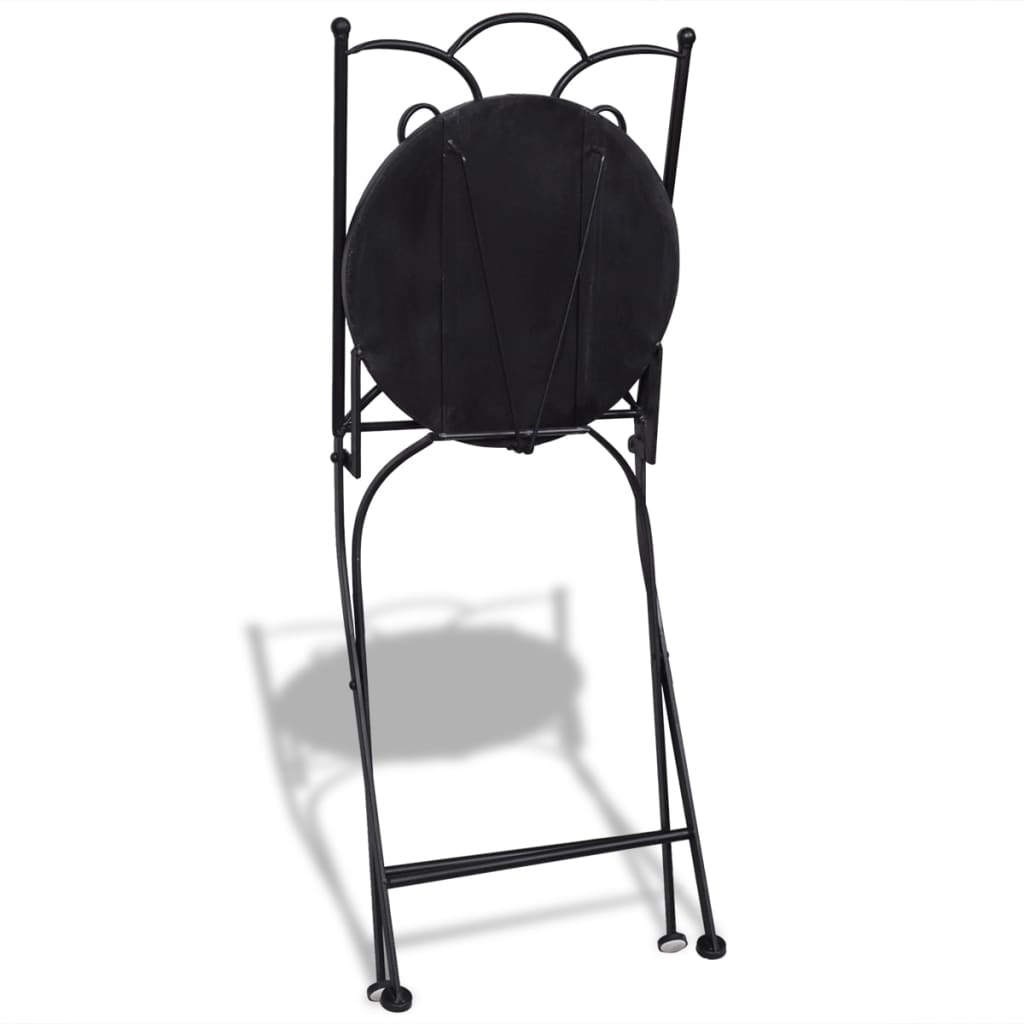 vidaXL Patio Furniture | Terracotta, White | Powder-coated iron, ceramic