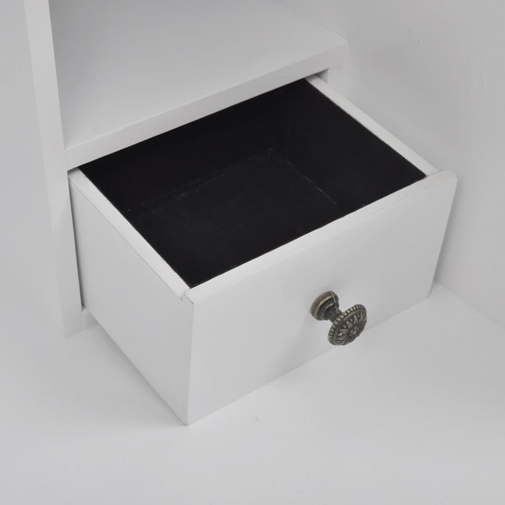 vidaXL Desk | White | MDF and Pinewood | 60 x 36.4 x 111 cm | Desk | Rectangular