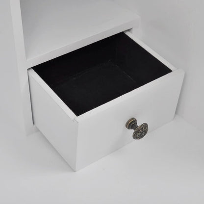 vidaXL Desk | White | MDF and Pinewood | 60 x 36.4 x 111 cm | Desk | Rectangular