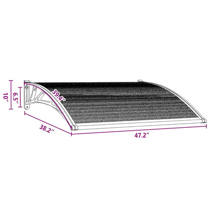 141758 vidaXL Door Canopy 120x100 cm PC