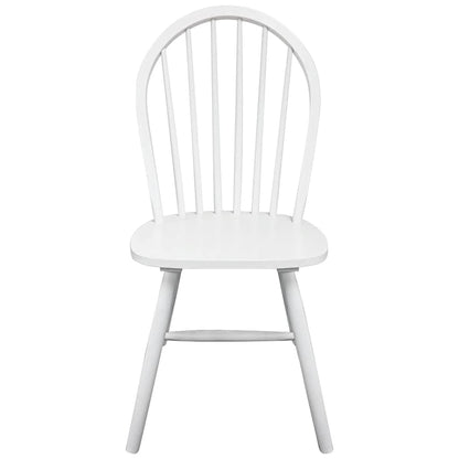 vidaXL Dining Chairs 2 pcs White Solid Rubber Wood
