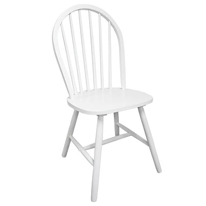 vidaXL Dining Chairs 4 pcs White Solid Rubber Wood