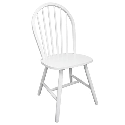 vidaXL Dining Chairs 4 pcs White Solid Rubber Wood