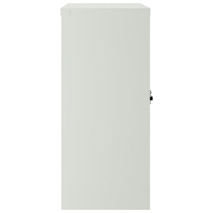 vidaXL Office Cabinet with 2 Doors Grey 90 cm Steel