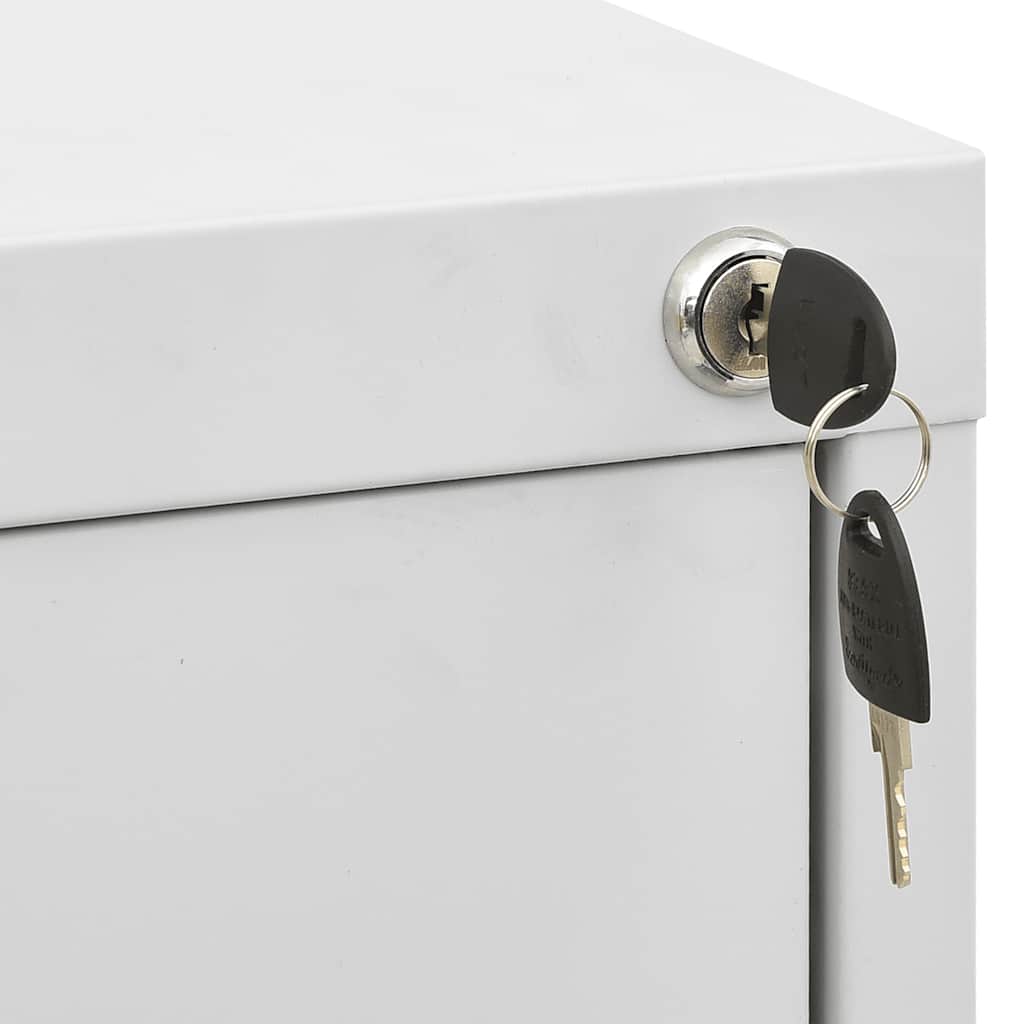 vidaXL Filing Cabinet Light Grey 46x62x102,5 cm Steel