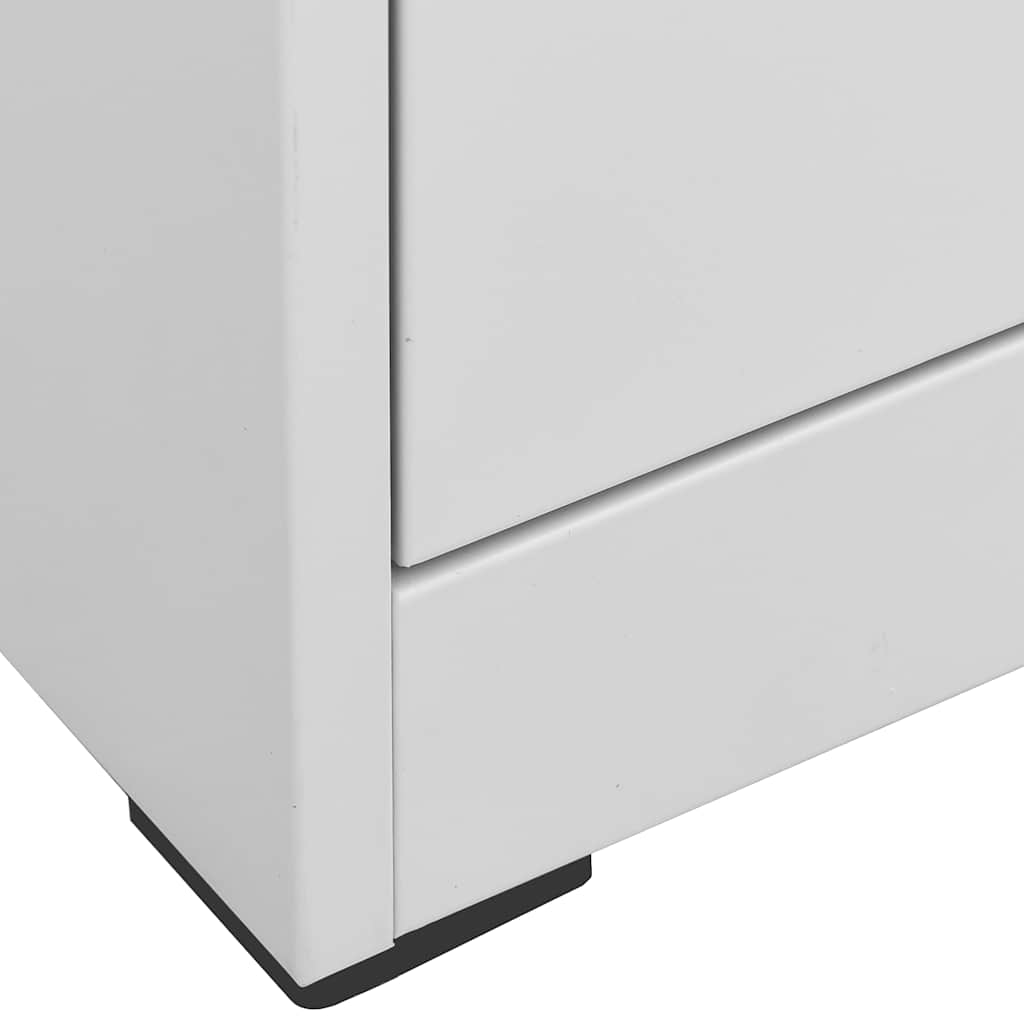 vidaXL Filing Cabinet Light Grey 46x62x102,5 cm Steel