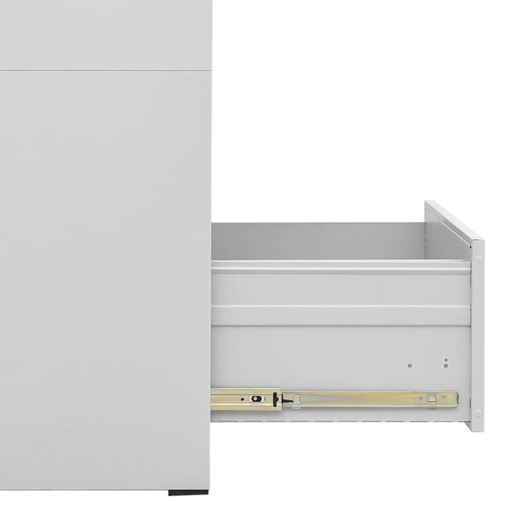 vidaXL Filing Cabinet Light Grey 46x62x102,5 cm Steel