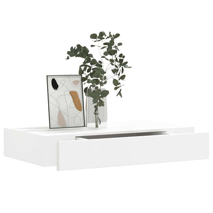 vidaXL Wall Shelf | White | MDF | 48 cm | Wall mounting | Wall Shelf