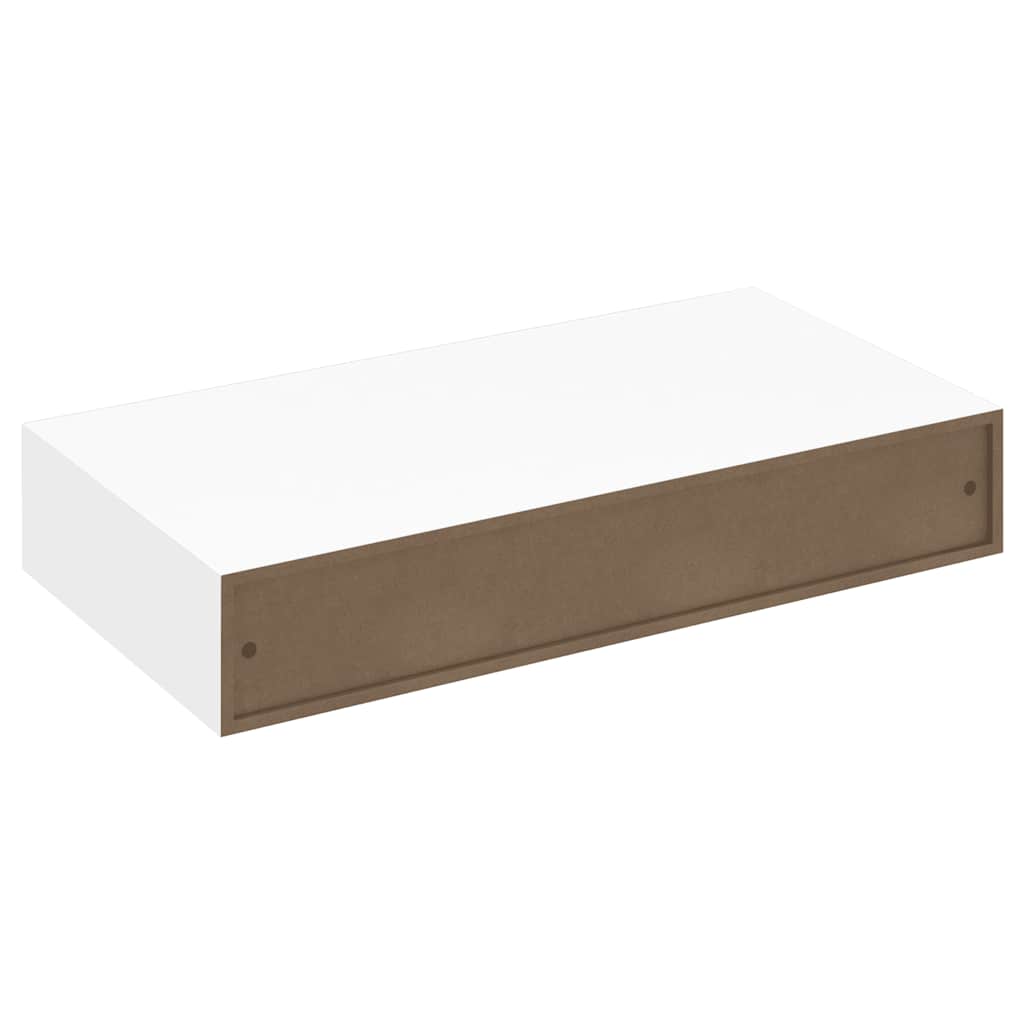 vidaXL Wall Shelf | White | MDF | 48 cm | Wall mounting | Wall Shelf