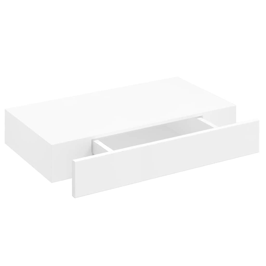 vidaXL Wall Shelf | White | MDF | 48 cm | Wall mounting | Wall Shelf