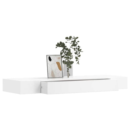 vidaXL Wall Shelf | White | MDF | 80 cm | Wall mounting | Wall Shelf
