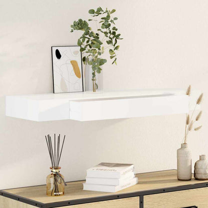 vidaXL Wall Shelf | White | MDF | 80 cm | Wall mounting | Wall Shelf