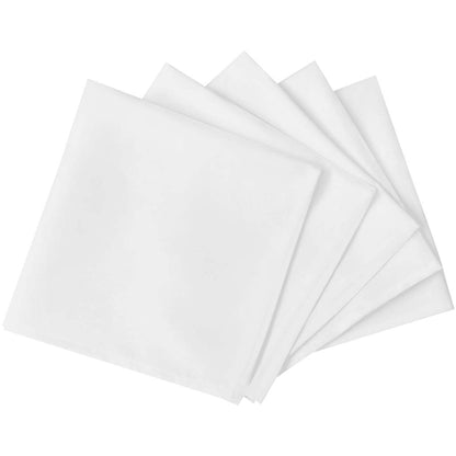 10 Dinner Napkins White 50 x 50 cm