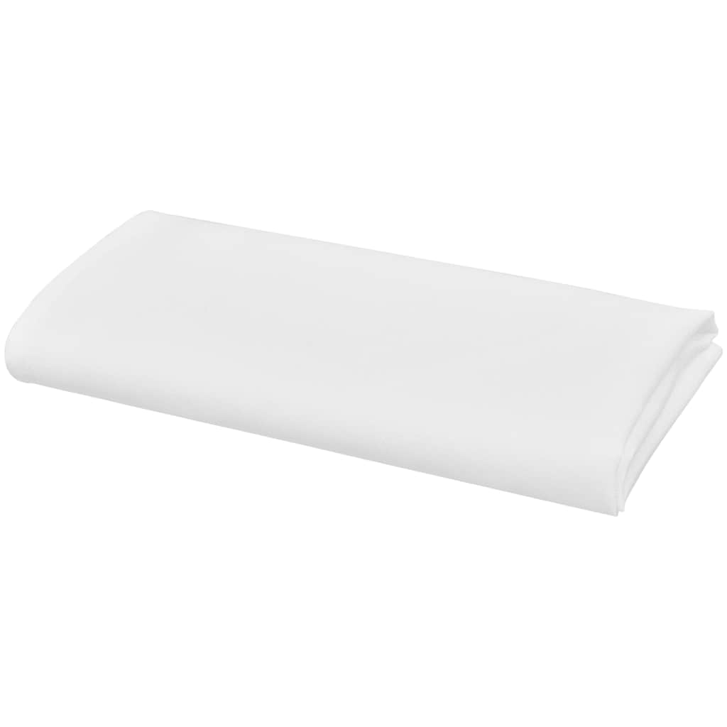 10 Dinner Napkins White 50 x 50 cm