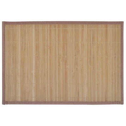 242108 6 Bamboo Placemats 30 x 45 cm Brown
