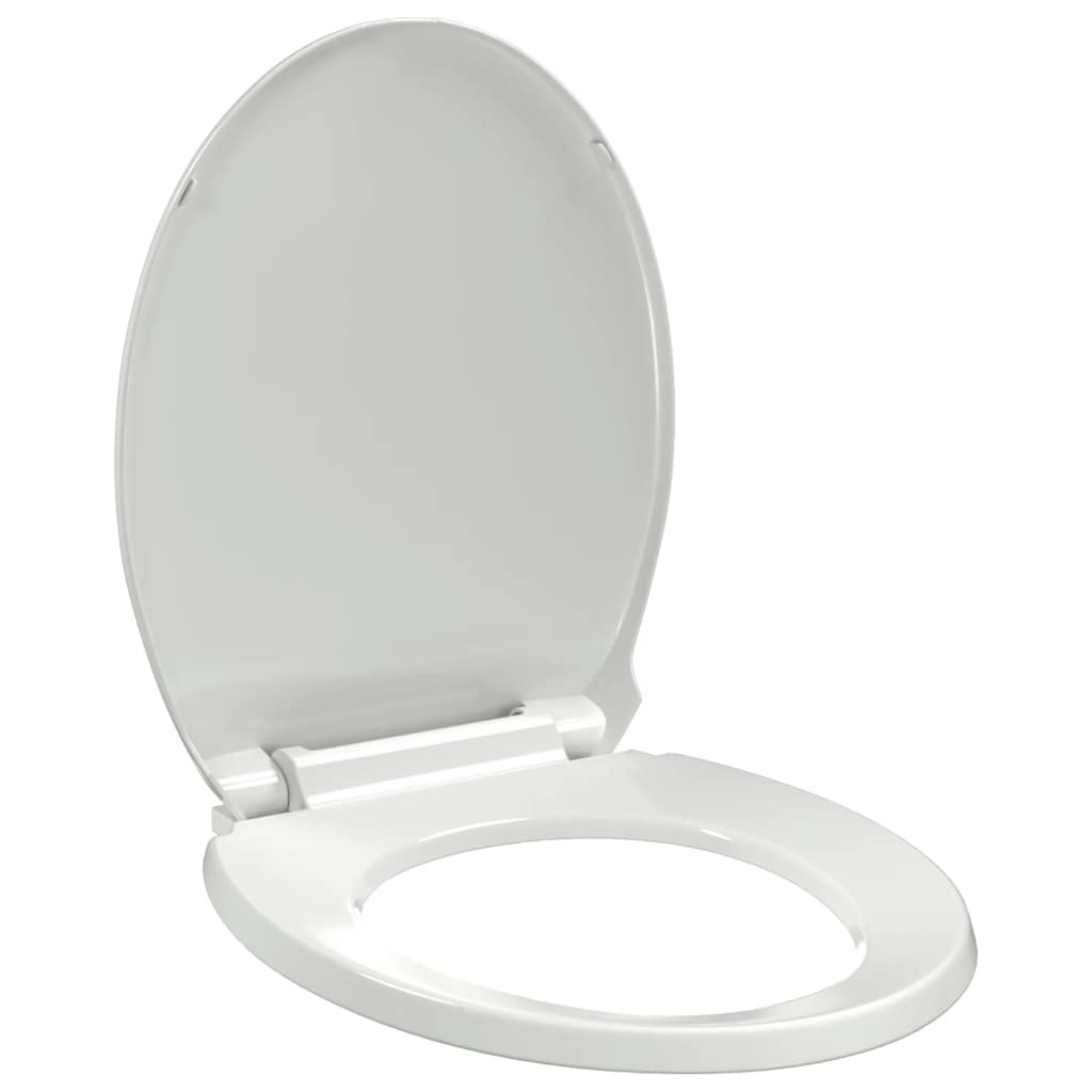 vidaXL Soft-close Toilet Seat White Oval