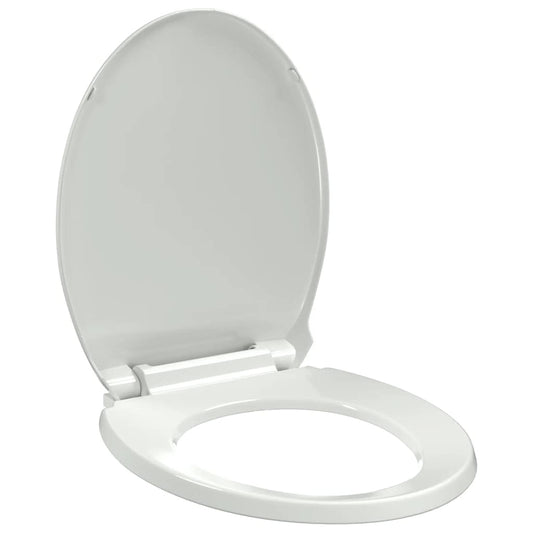 vidaXL Soft-close Toilet Seat White Oval