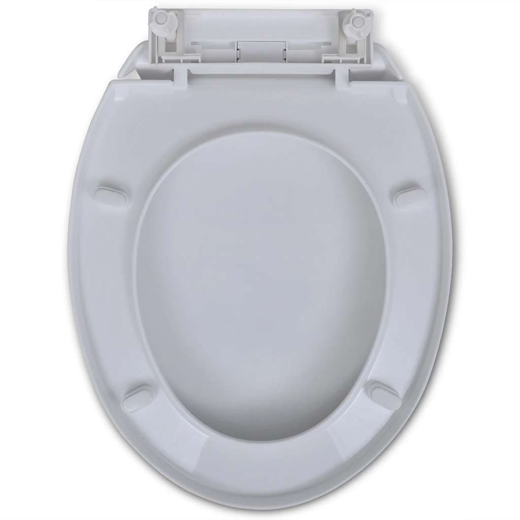 vidaXL Soft-close Toilet Seat White Oval