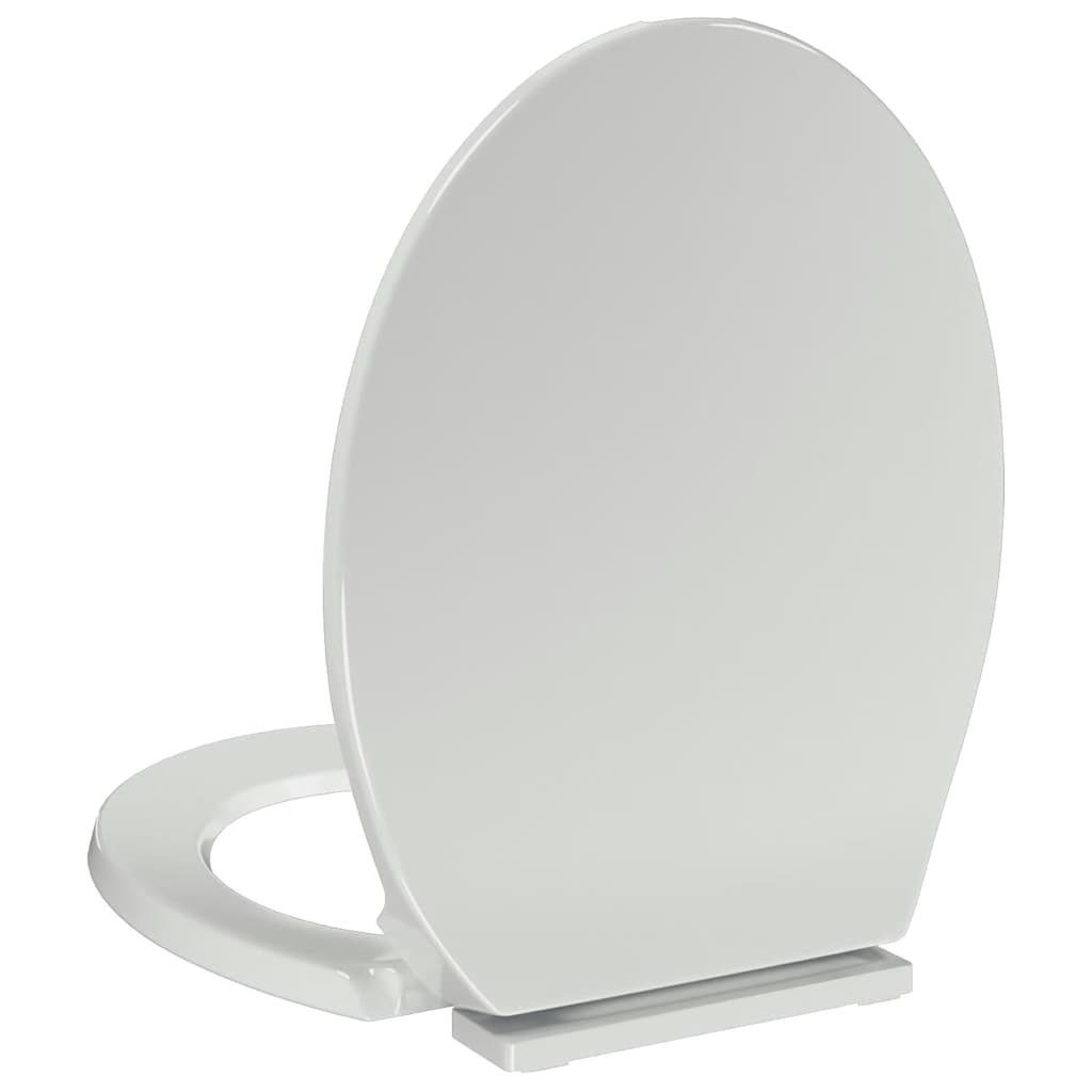 vidaXL Soft-close Toilet Seat White Oval