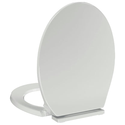 vidaXL Soft-close Toilet Seat White Oval