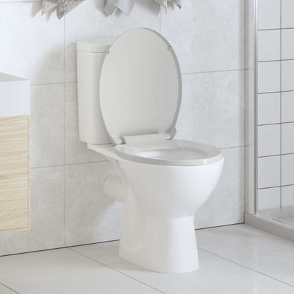 vidaXL Soft-close Toilet Seat White Oval