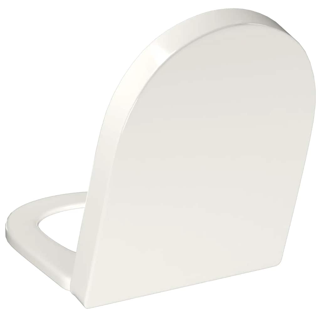 vidaXL Soft-close Toilet Seat with Quick-release Design White Square