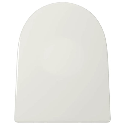 vidaXL Soft-close Toilet Seat with Quick-release Design White Square