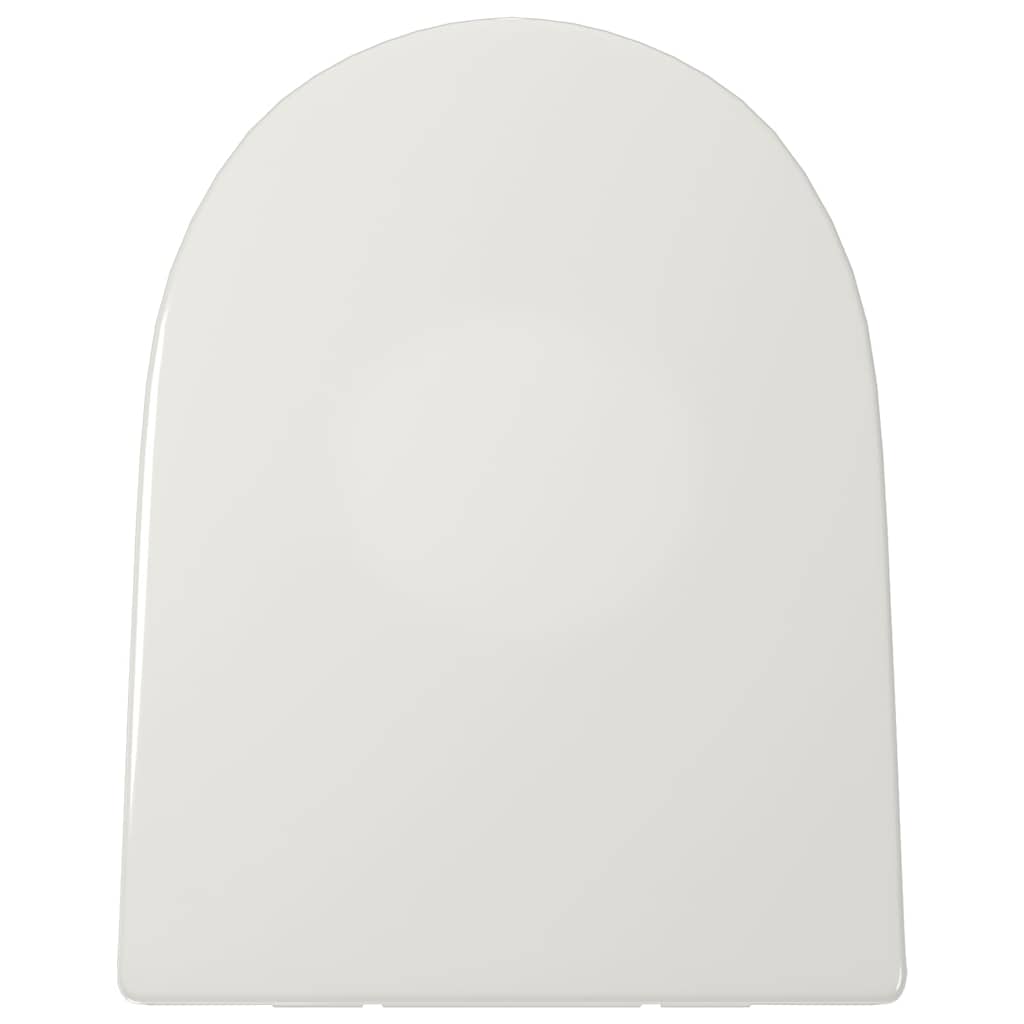 vidaXL Soft-close Toilet Seat with Quick-release Design White Square