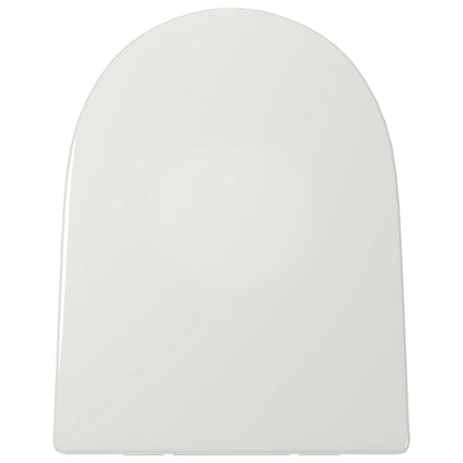 vidaXL Soft-close Toilet Seat with Quick-release Design White Square