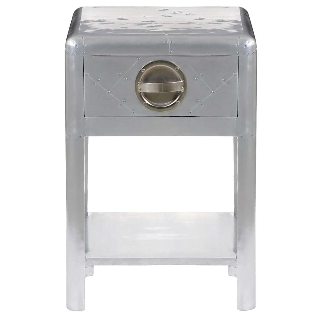 vidaXL Aviator End Table with 1 Drawer Vintage Aircraft Airman Style