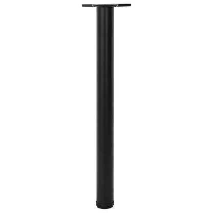 vidaXL Table Leg | Set of 4 | Black | Iron, Die-cast Zinc | Adjustable Height