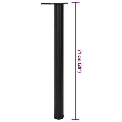 vidaXL Table Leg | Set of 4 | Black | Iron, Die-cast Zinc | Adjustable Height