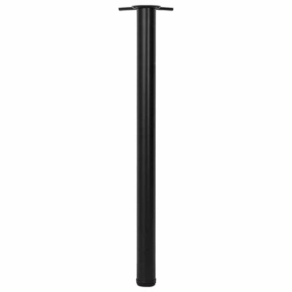 vidaXL Table Leg | Set of 4 | Black | Iron | 870 mm height | Adjustable Feet