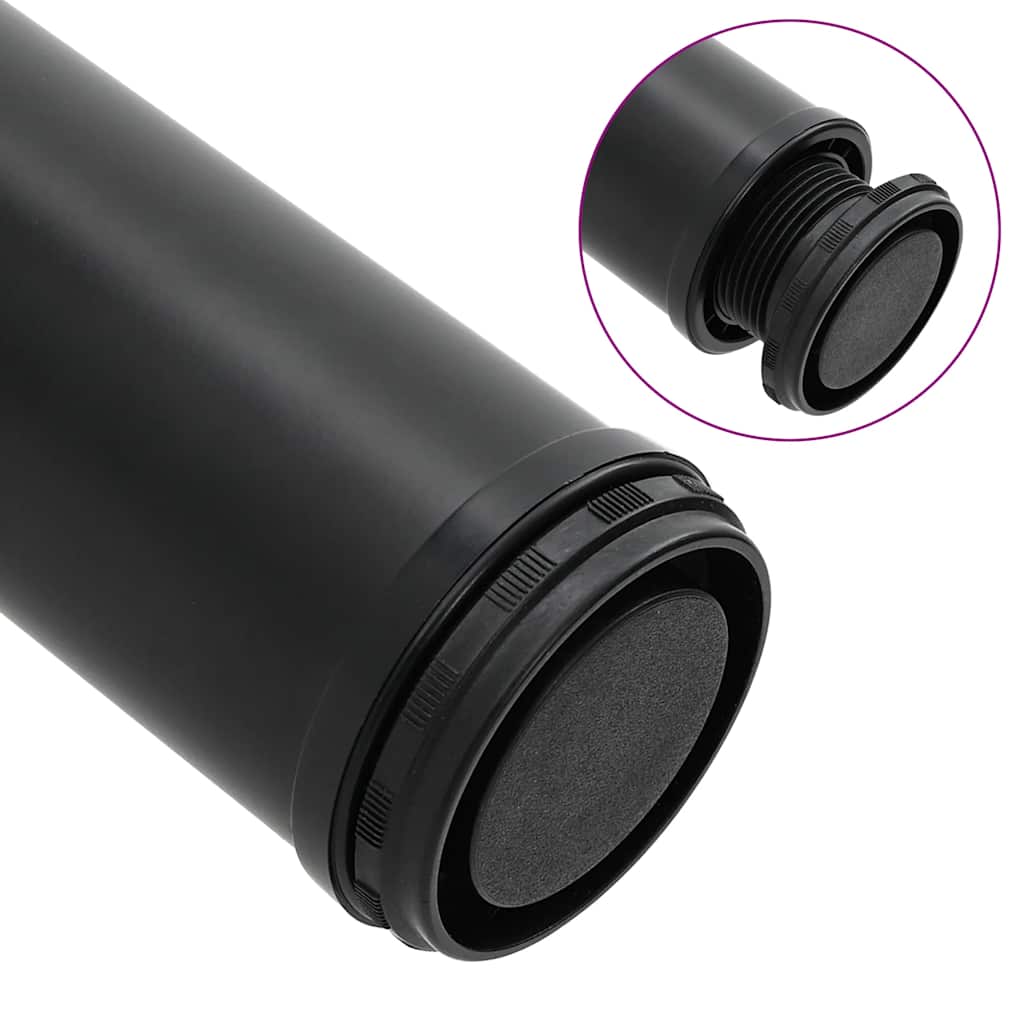 vidaXL Table Leg | Set of 4 | Black | Iron | 870 mm height | Adjustable Feet