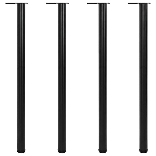 vidaXL Table Leg | Set of 4 | Black | Iron