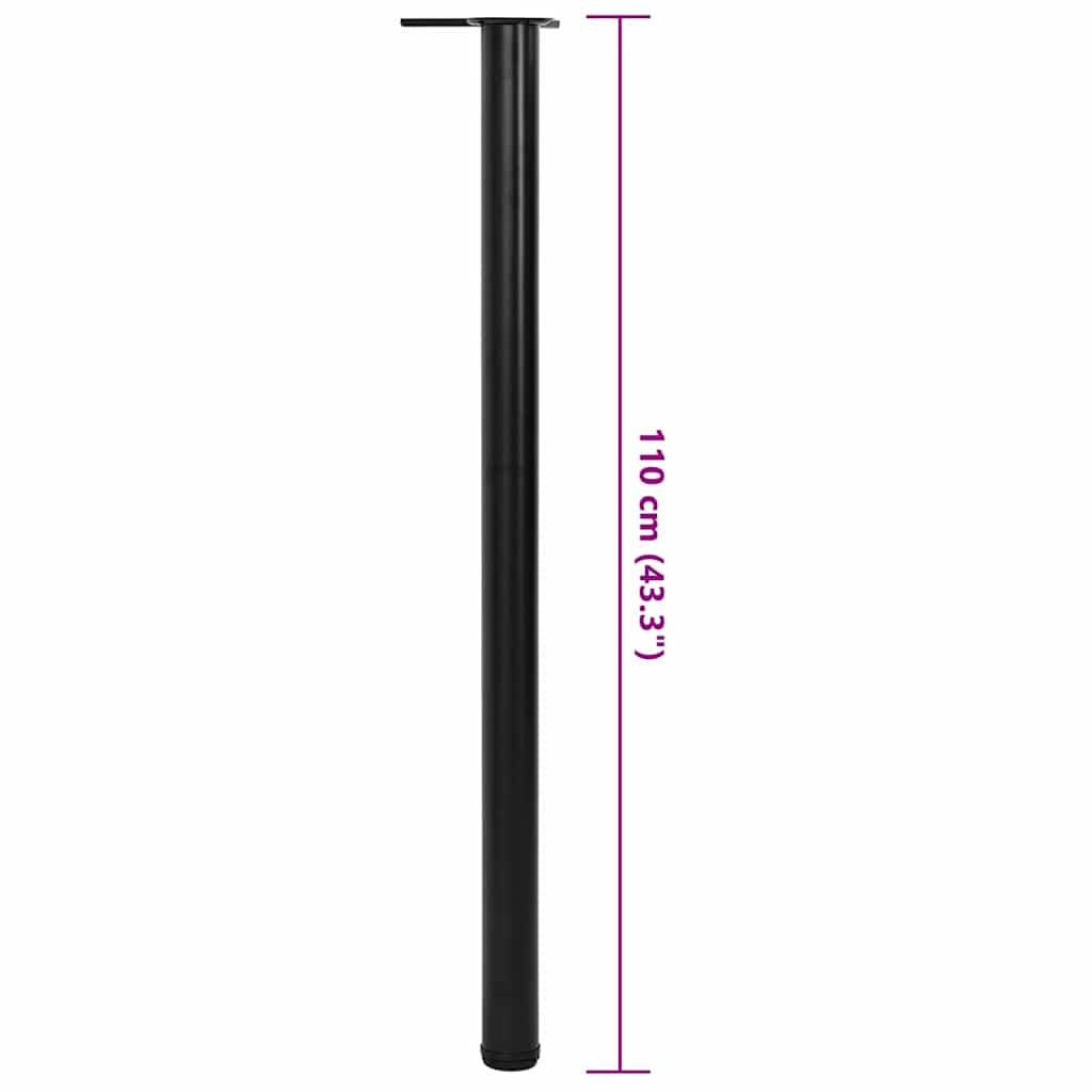 vidaXL Table Leg | Set of 4 | Black | Iron
