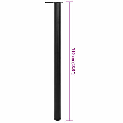 vidaXL Table Leg | Set of 4 | Black | Iron