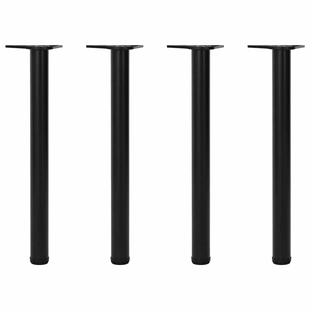 vidaXL Table Leg | Set of 4 | Black | Iron | Standard | Adjustable Feet