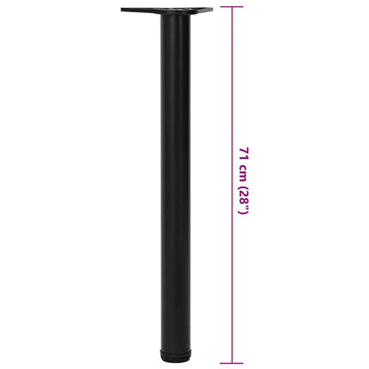 vidaXL Table Leg | Set of 4 | Black | Iron | Standard | Adjustable Feet