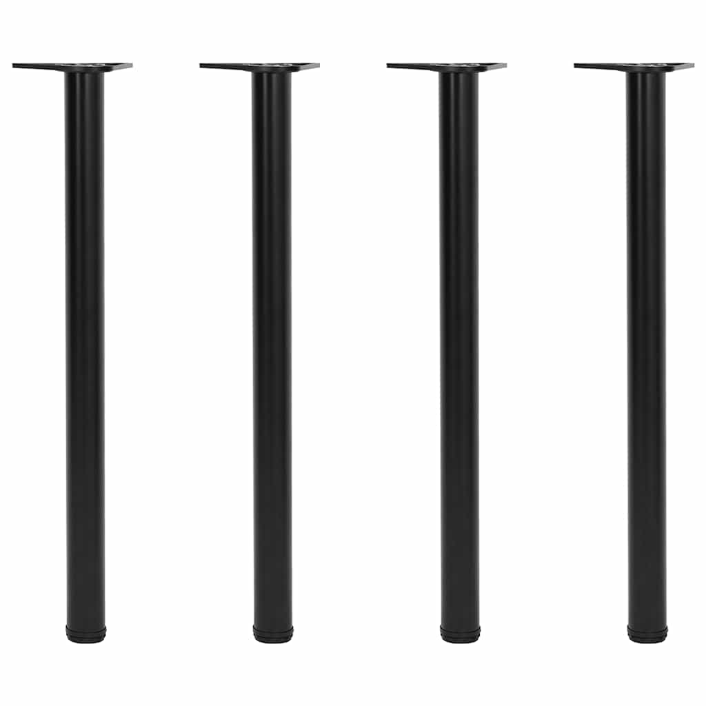 4 Height Adjustable Table Legs Black 870 mm