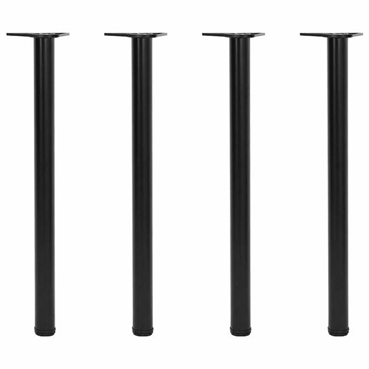 vidaXL Table Leg | Set of 4 | Black | Iron | Medium | Adjustable Feet