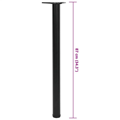 4 Height Adjustable Table Legs Black 870 mm