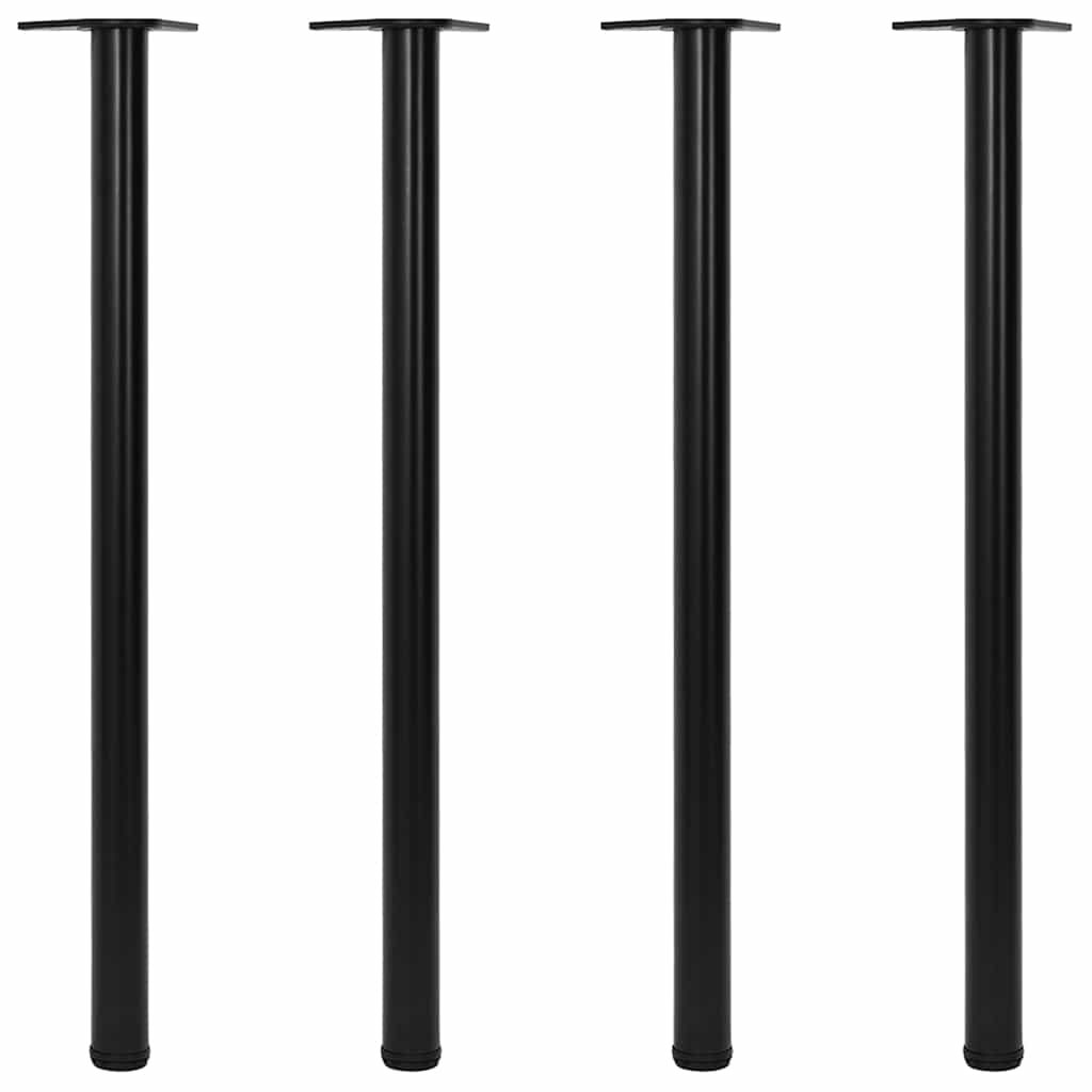 vidaXL Table Leg | Set of 4 | Black | Iron | Extra Tall | Adjustable Feet