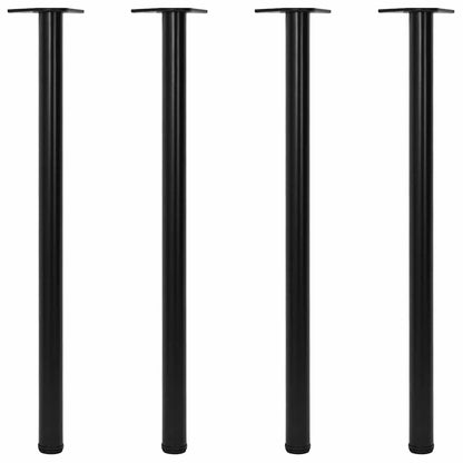 vidaXL Table Leg | Set of 4 | Black | Iron | Extra Tall | Adjustable Feet