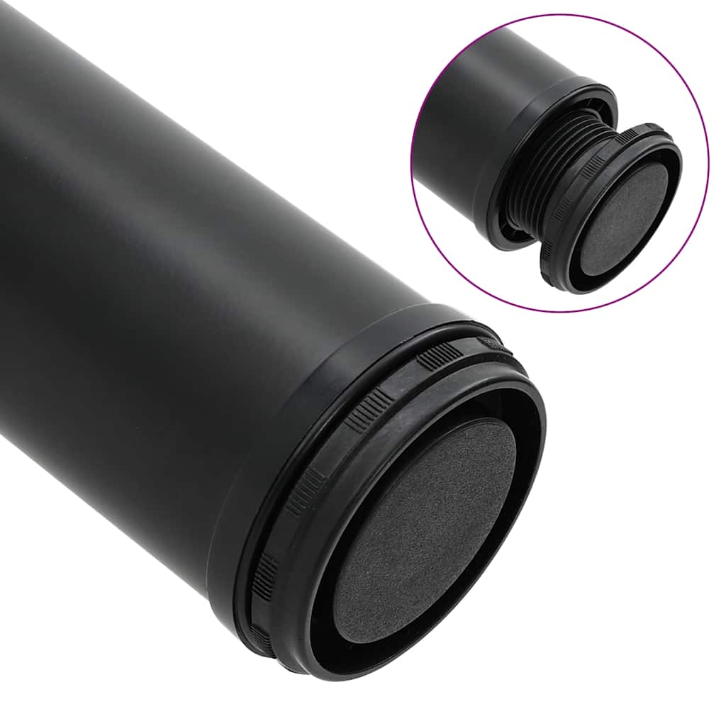 vidaXL Table Leg | Set of 4 | Black | Iron | Extra Tall | Adjustable Feet