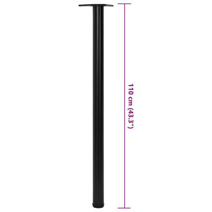 vidaXL Table Leg | Set of 4 | Black | Iron | Extra Tall | Adjustable Feet