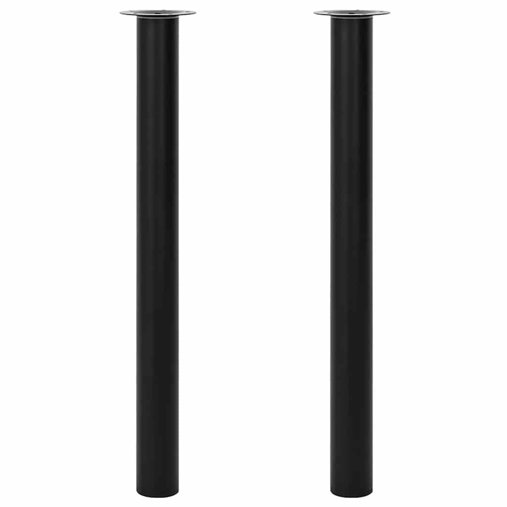 vidaXL Table Leg | Set of 2 | Black | Iron | Telescopic tech