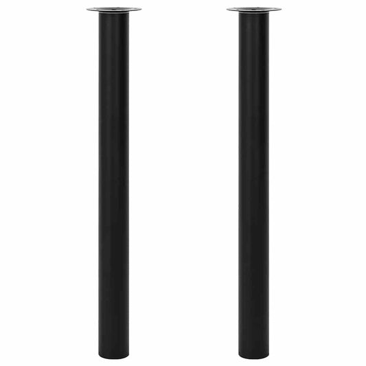vidaXL Table Leg | Set of 2 | Black | Iron | Telescopic tech